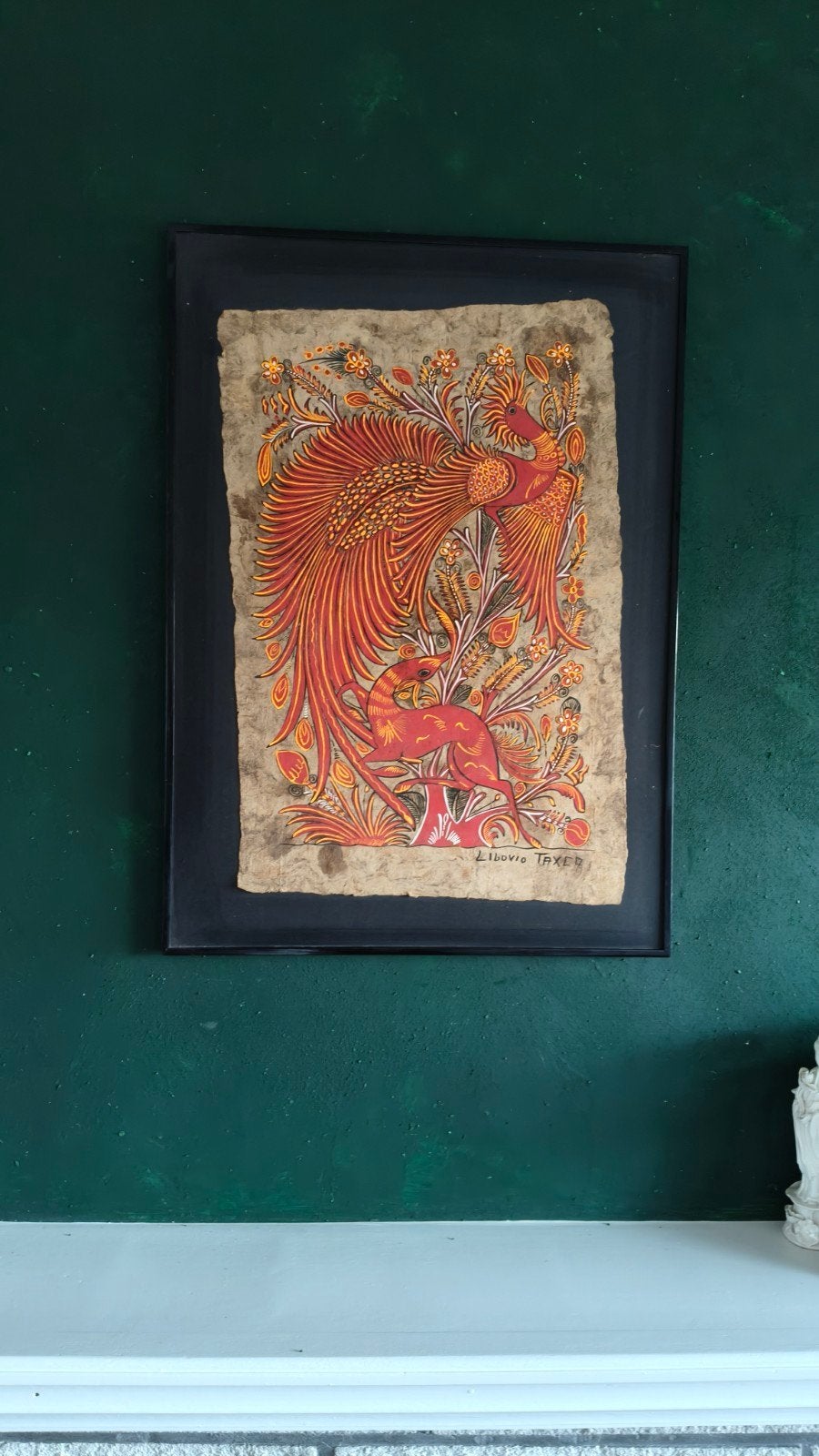 prachtig handgemaakte amate kunst, Antiek en Kunst, Ophalen of Verzenden