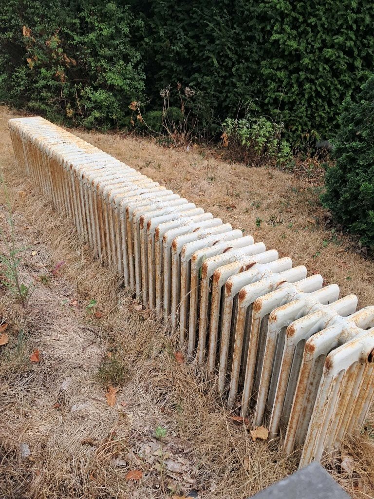 Gietijzeren radiator, Enlèvement, Utilisé, 150 cm ou plus, Radiateur