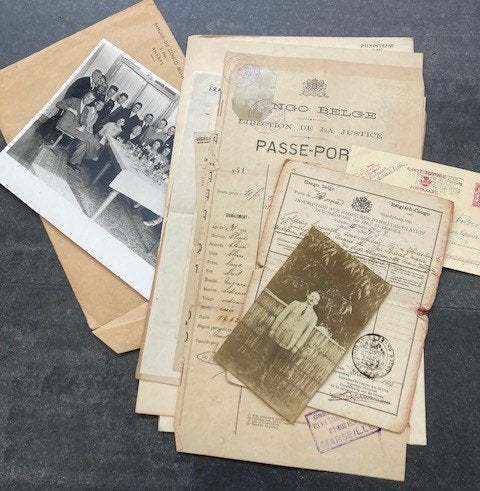 Congo-Archiefje-Papieren-Leonard Volders-Bank van Congo-Rare, Verzenden, Overige soorten, Overige typen