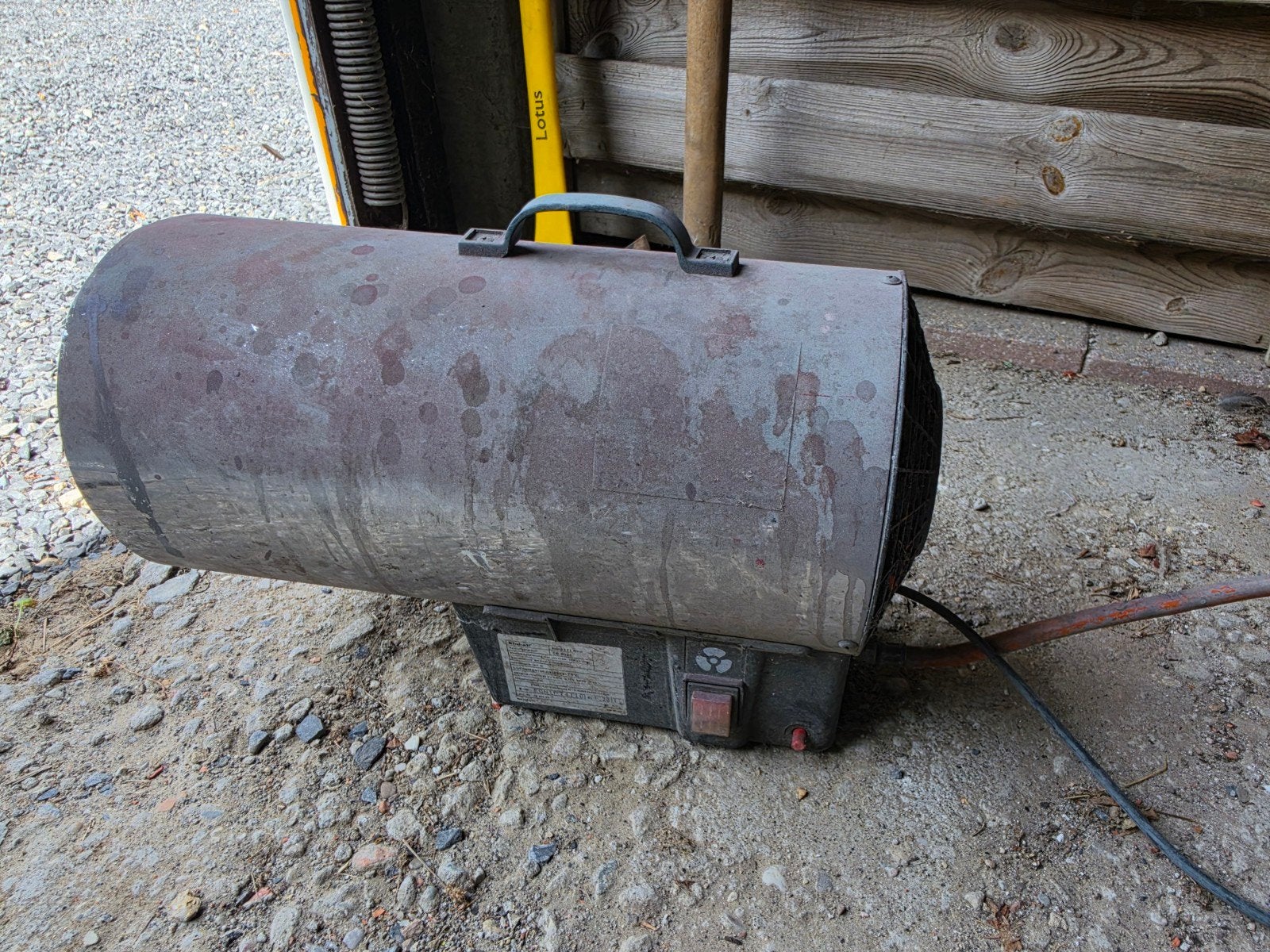 heater op gas, Ophalen, Gas