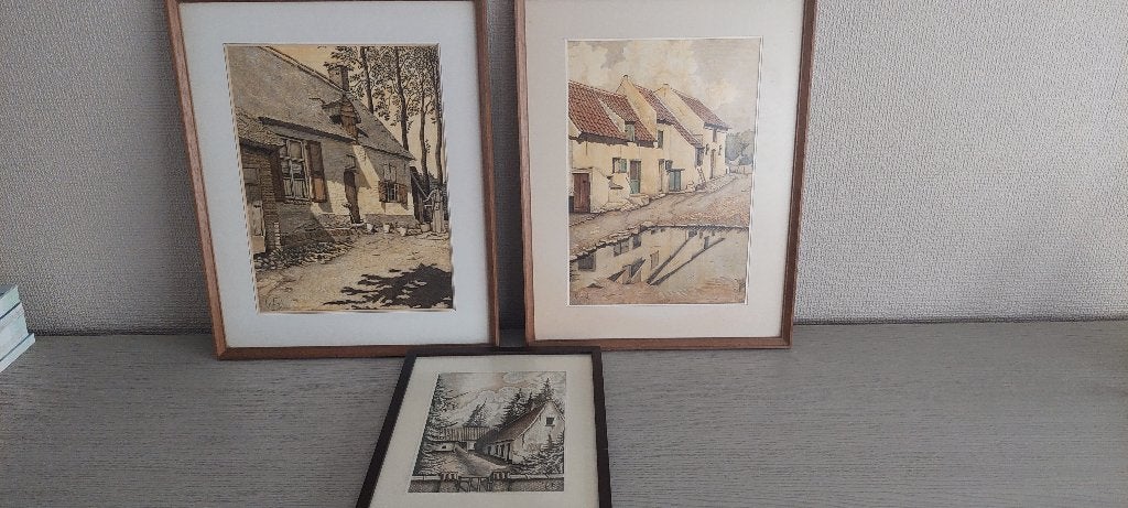 3 schilderijen Michiels Frans, Antiek en Kunst, Ophalen of Verzenden