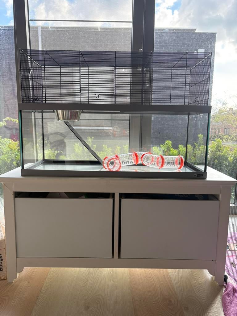 Ferplast gabry 80 - hamsterkooi 80cm x 30cm, Ophalen, Zo goed als nieuw, Hamster