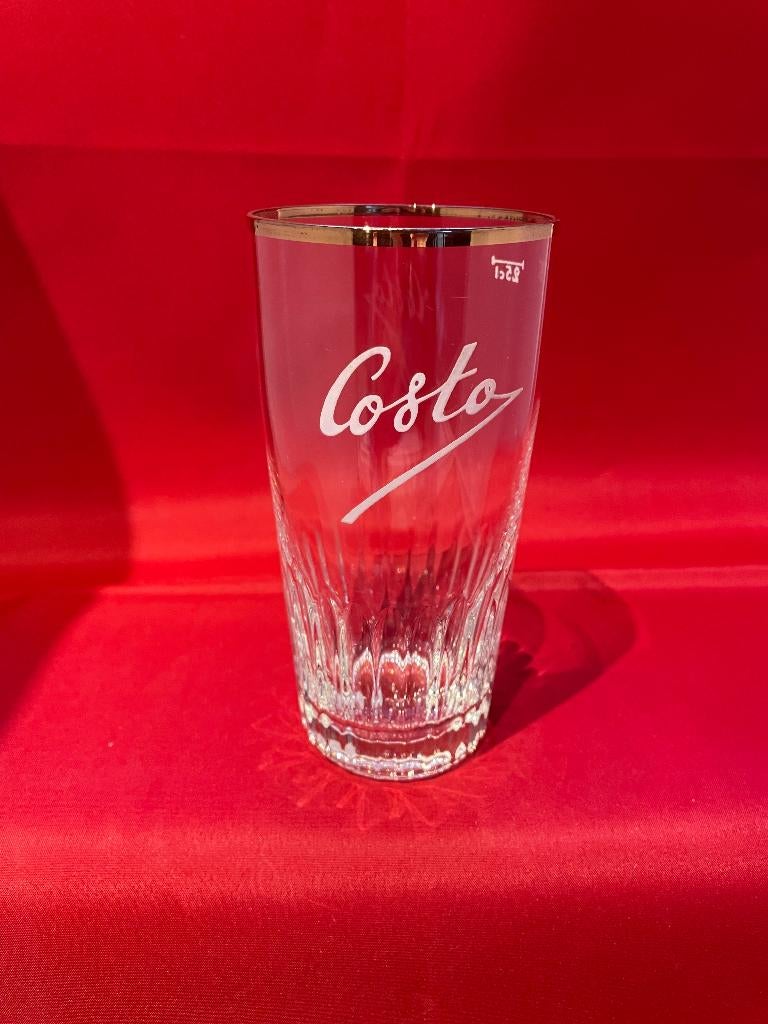 bierglas Costa 25cl met gouden rand, Verzamelen, Ophalen of Verzenden, Gebruikt, Bierglas