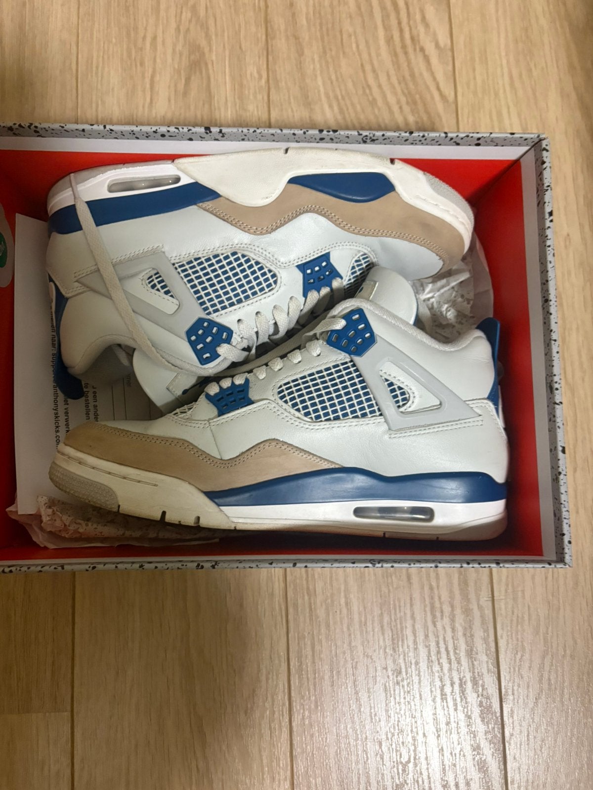 Air jordan 4 military blue, Kleding | Heren, Ophalen, Zo goed als nieuw