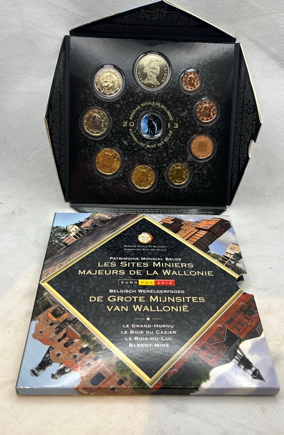 België 2013 Officiële Euromuntenset FDC Waalse mijnsites, Postzegels en Munten, Ophalen of Verzenden