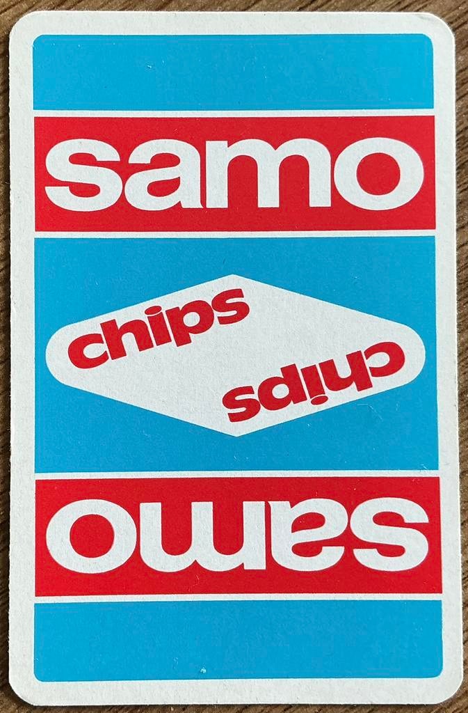 SAMO CHIPS/tabelkaart, Verzamelen, Ophalen of Verzenden, Zo goed als nieuw, Speelkaart(en)