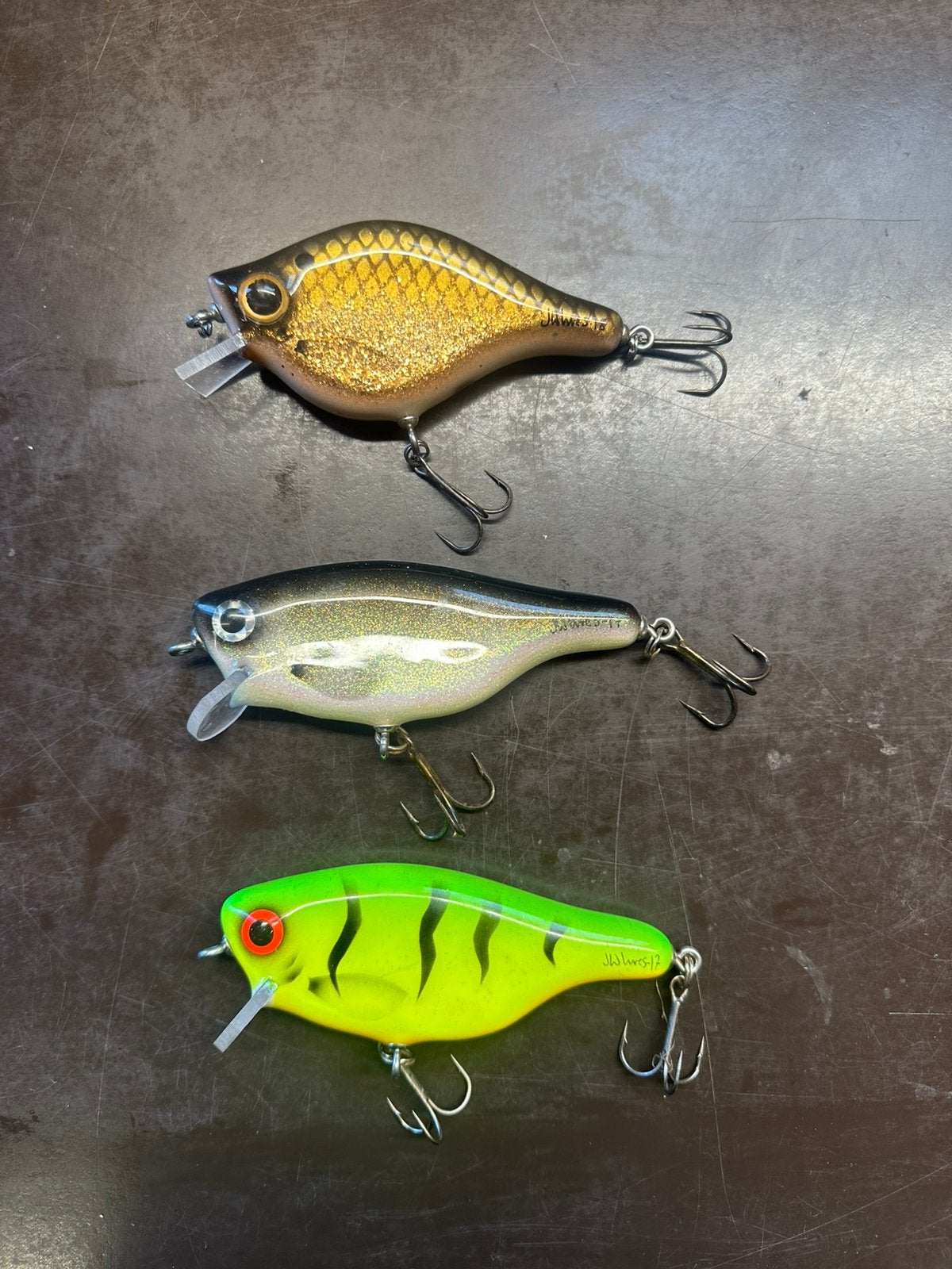 3x JWLURES handgemaakte pluggen te koop., Ophalen, Zo goed als nieuw
