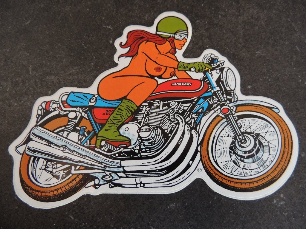 Kawasaki Sexy/Pin-up sticker, Envoi, Comme neuf