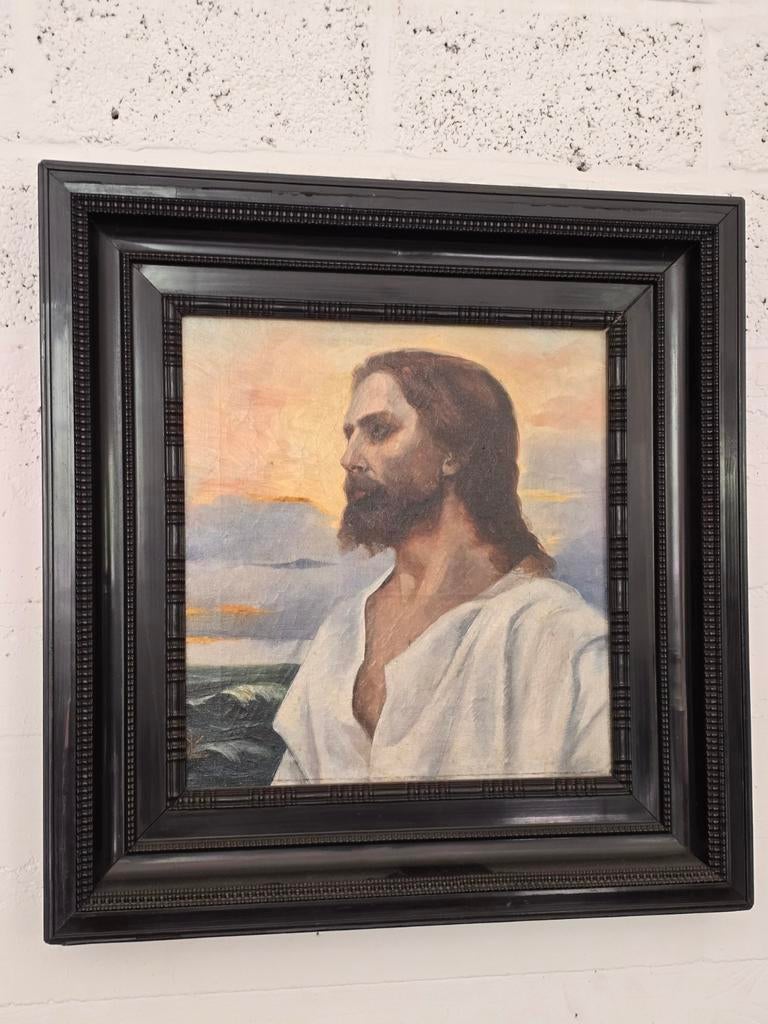 Antiek schilderij jezus met signatuur, Ophalen