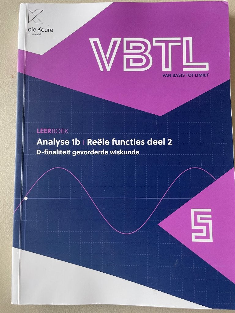 VBTL leerboek Analyse 1b, Enlèvement ou Envoi, Die keure, Comme neuf, Secondaire