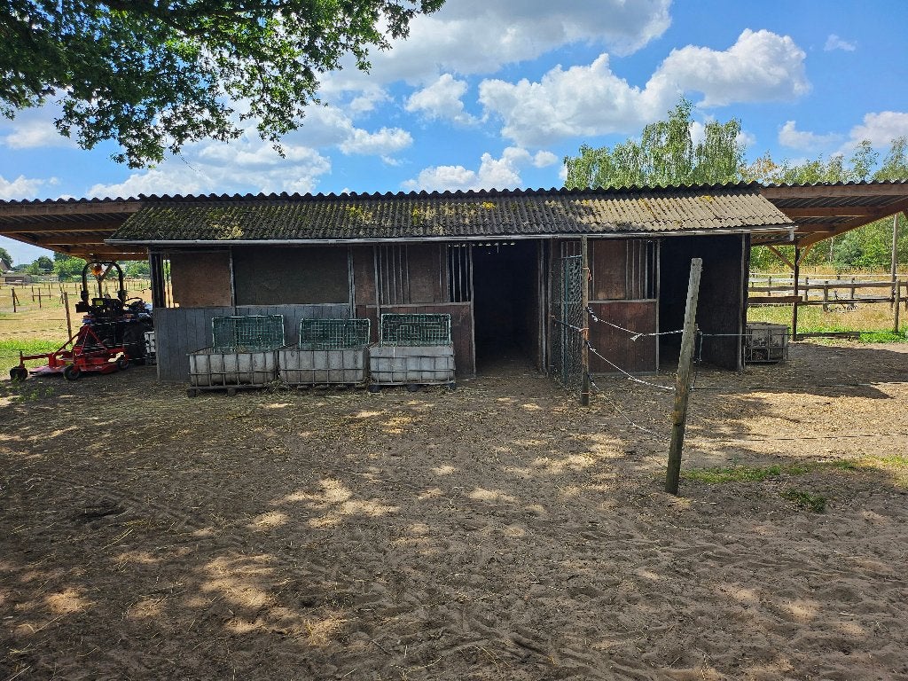 Paardenstallen met toebehoren., Mise à l'étable