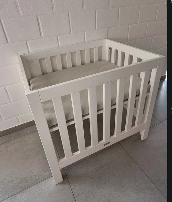 Parc bébé Bopita Sid. blanc avec matelas, Enlèvement, Comme neuf, Rectangulaire, Réglable en hauteur