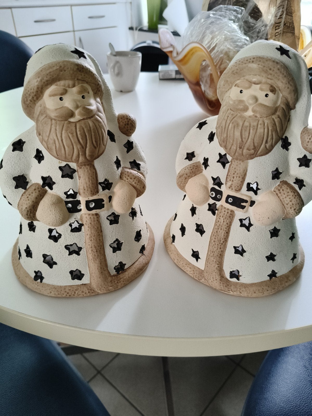 2 stenen prachtige vintage kerstmannen, prijs de 2, Huis en Inrichting, Ophalen of Verzenden, Vintage