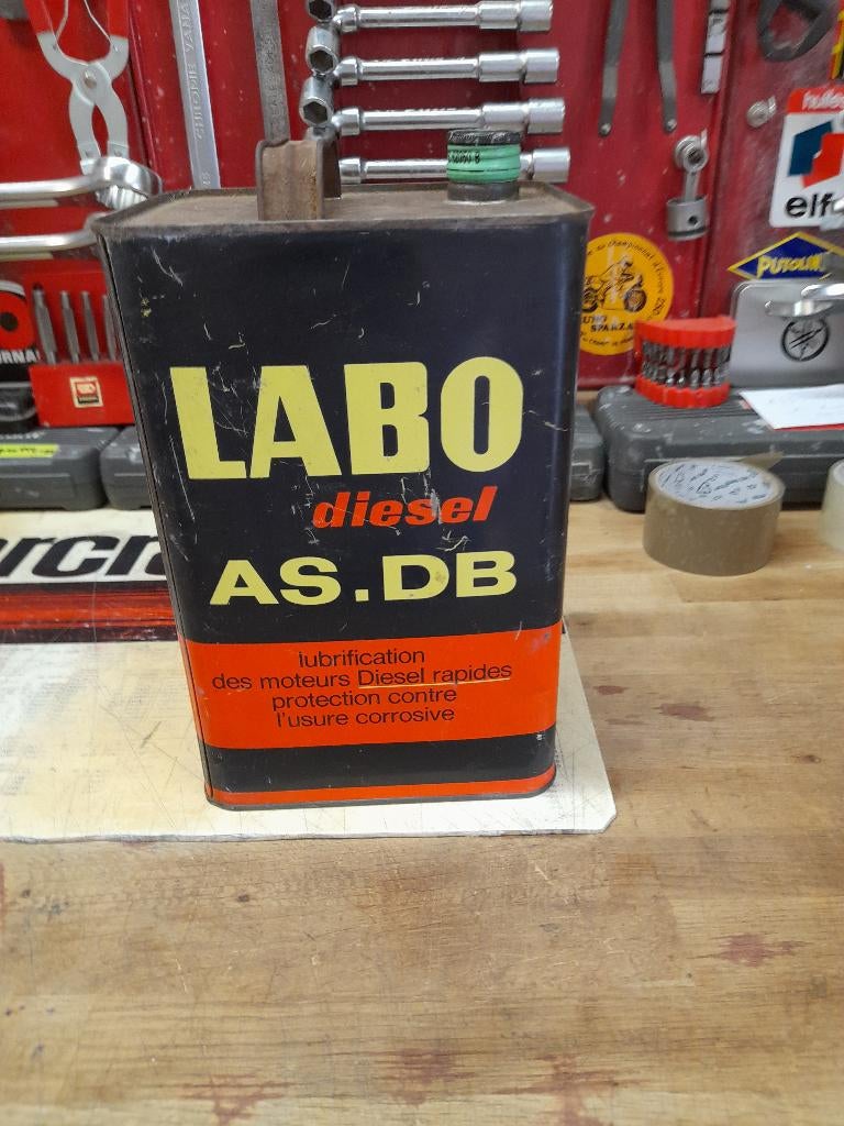 oude as.db lege labo-dieseloliekan van 5 liter, Verzenden, Gebruikt, Overige typen