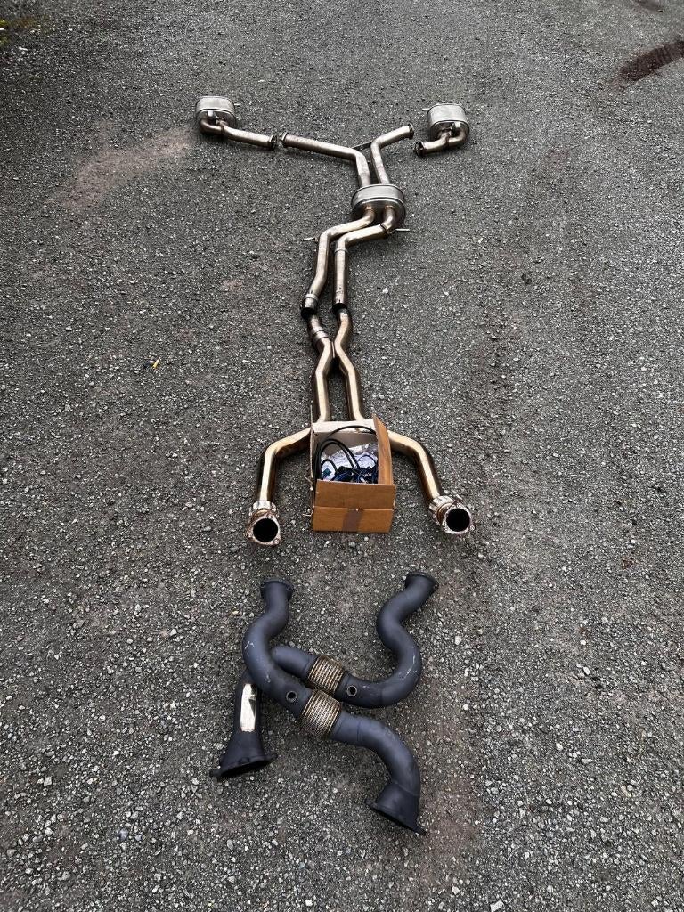armytrix uitlaat + ceramic dowmpipe's audi rs6 c7, Ophalen of Verzenden, Gebruikt, Audi