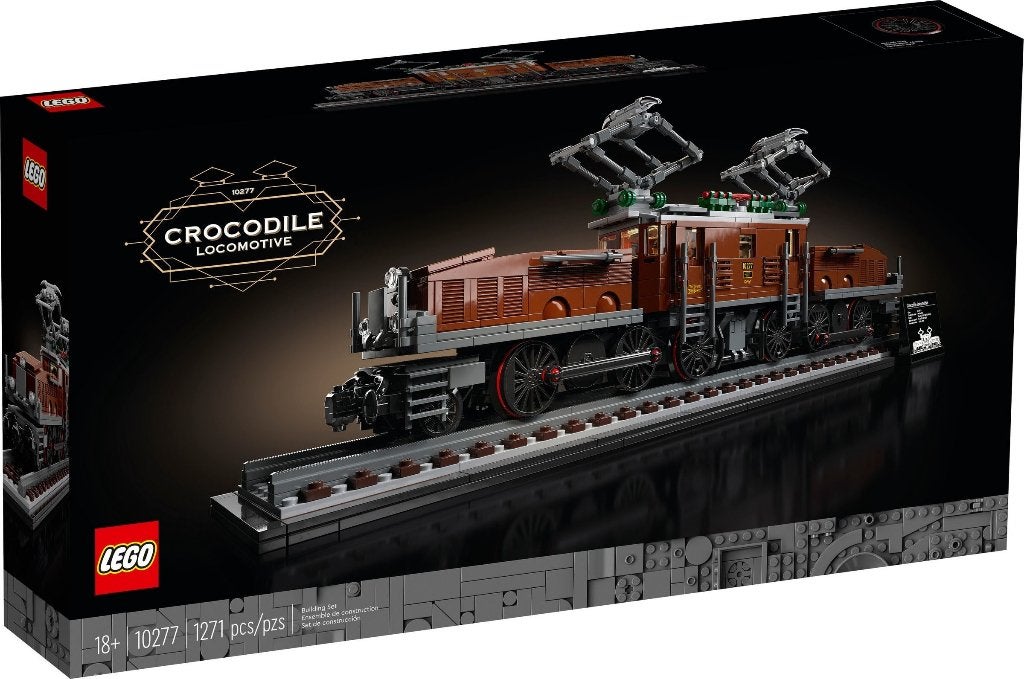 LEGO Crocodile Locomotive 10277-1 met gemotoriseerde wagon, Overige thema's, Lego, Ensemble complet, Comme neuf