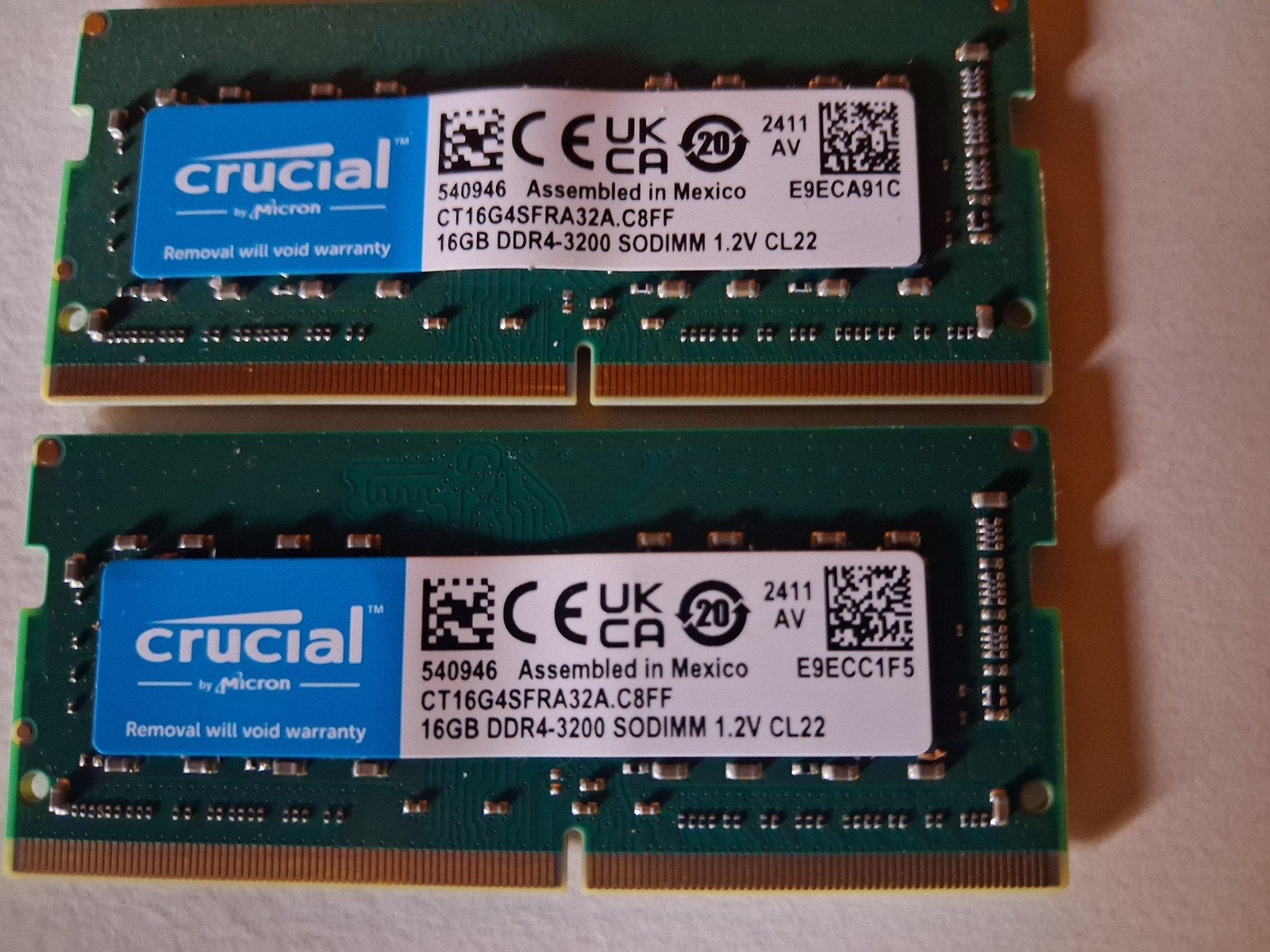 Crucial 32gb ddr4 so-dimm, 32 GB, DDR4, Ophalen of Verzenden, Zo goed als nieuw