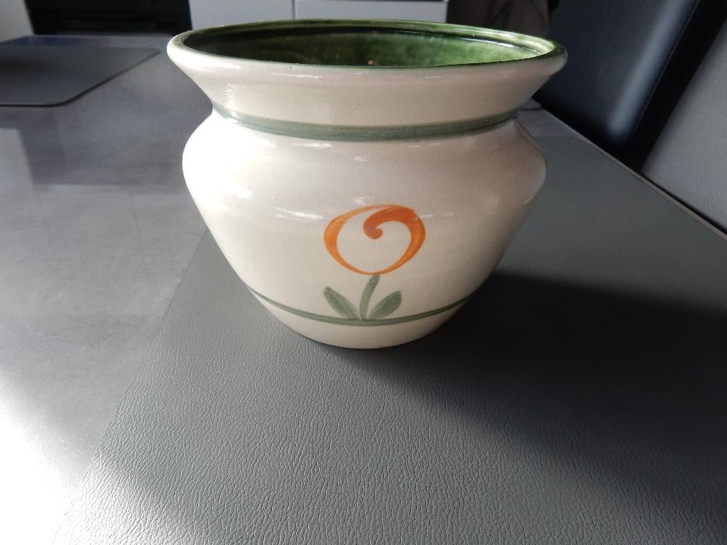 nr.640 - Bloempot (oranje bloem), Ophalen, Rond, Binnen