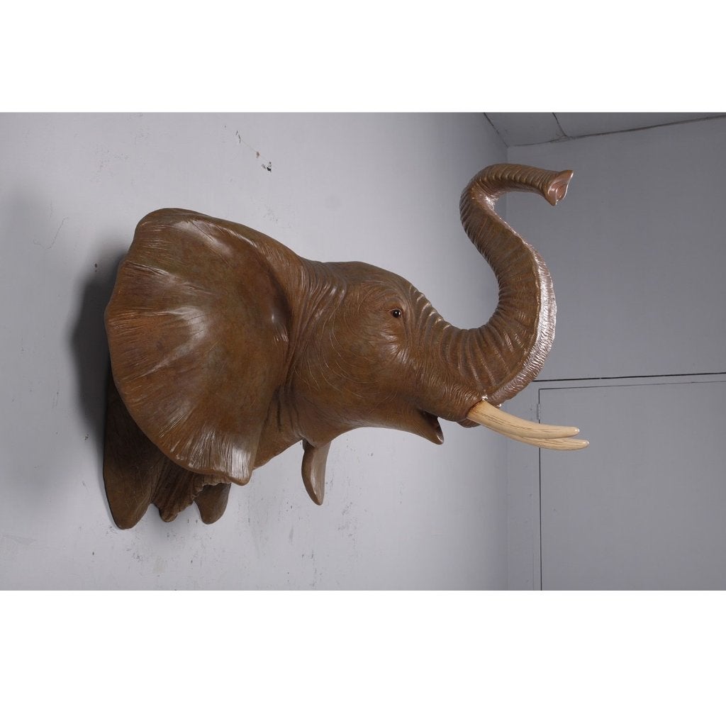 Statue décorative murale en forme de tête d'éléphant —100 cm, Collections, Collections Animaux, Neuf, Enlèvement