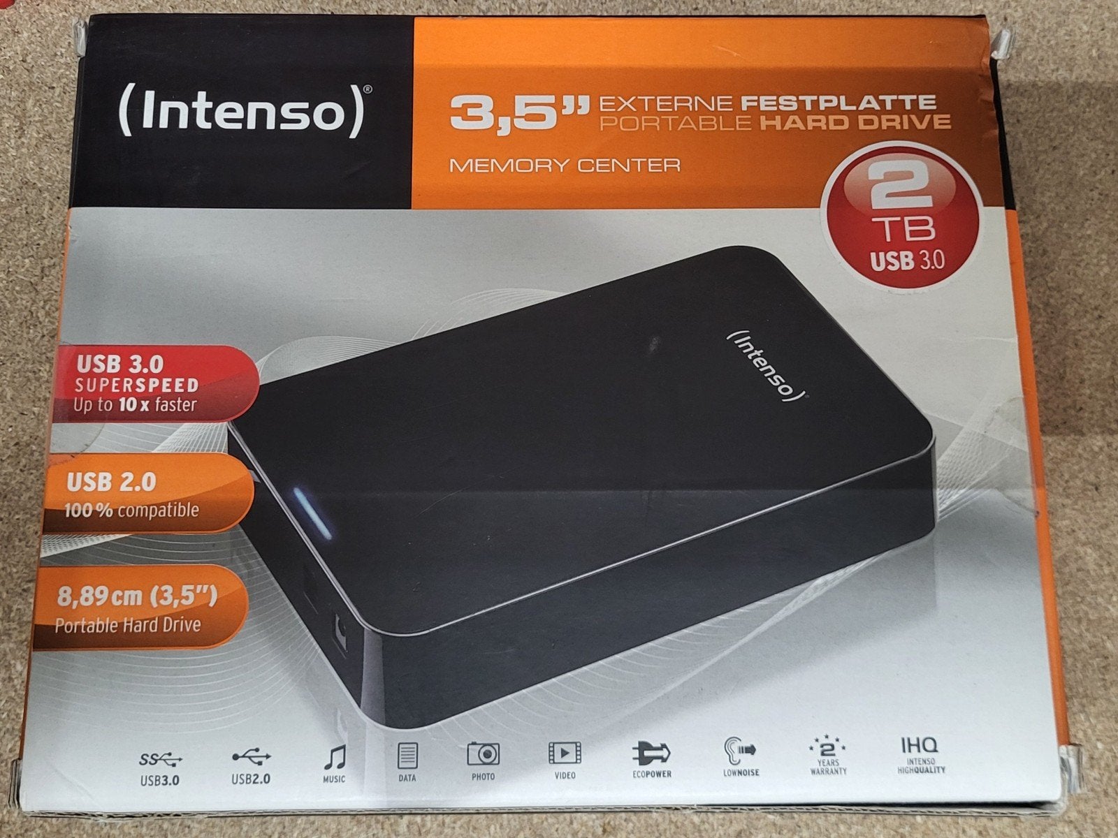 Externe harde schijf Intenso 2TB USB 3.0, Computers en Software, Harde schijven, Gebruikt, HDD, Ophalen of Verzenden, INTENSO