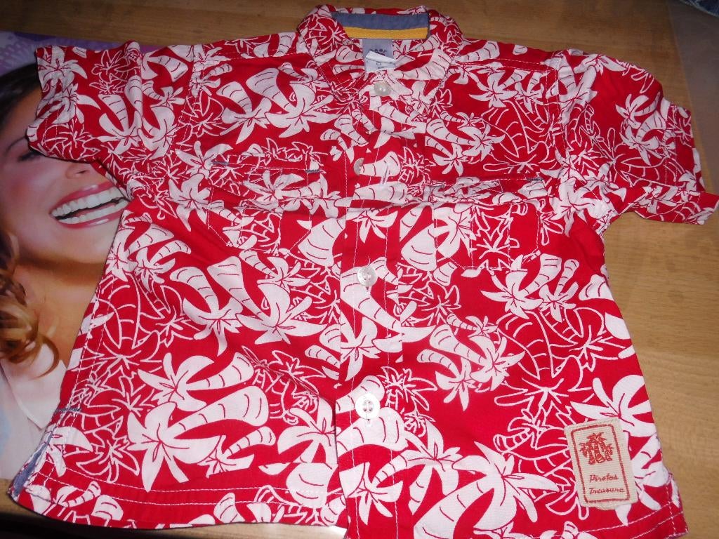 hawai hemd 68 (babymaat), Ophalen of Verzenden, Zo goed als nieuw, Jongetje, Overhemdje of Bloesje