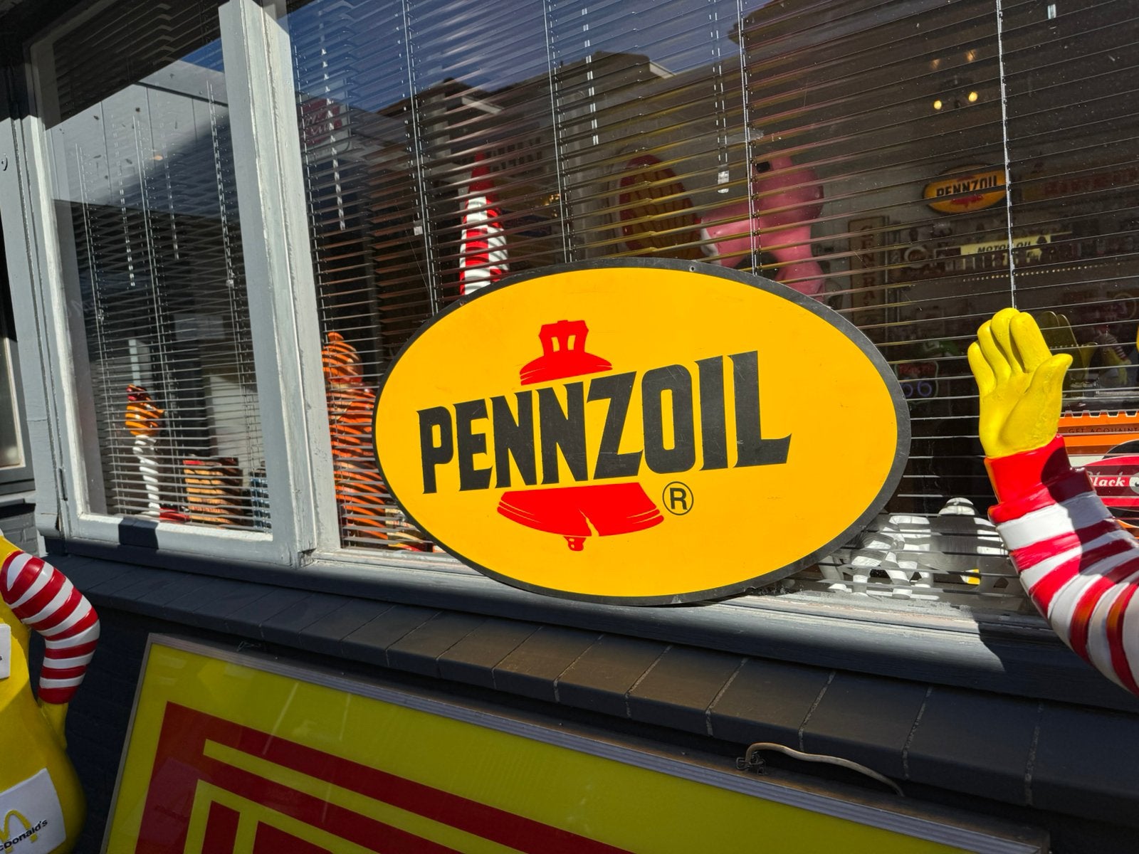 PENNZOIL olie oud reclamebord, Reclamebord, Gebruikt, ., Ophalen of Verzenden