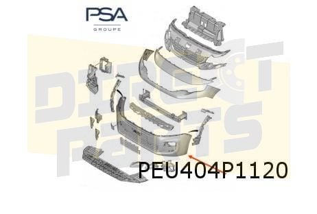 Citroën Berlingo/Peugeot Partner (1/19-) voorbumper (PDC en, Neuf, Citroën, -, -