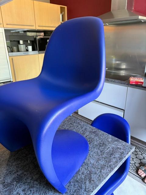 Kobalt blauwe panton chair design stoelen 220€ per stuk, Antiek en Kunst, Ophalen