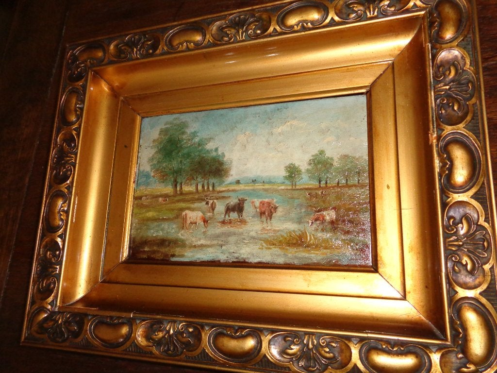 *A.Declercq (1868) -Belle peinture -Mentionné au ARTO, PIRON, Antiquités & Art, Enlèvement ou Envoi, Cadre spécial, Panneau