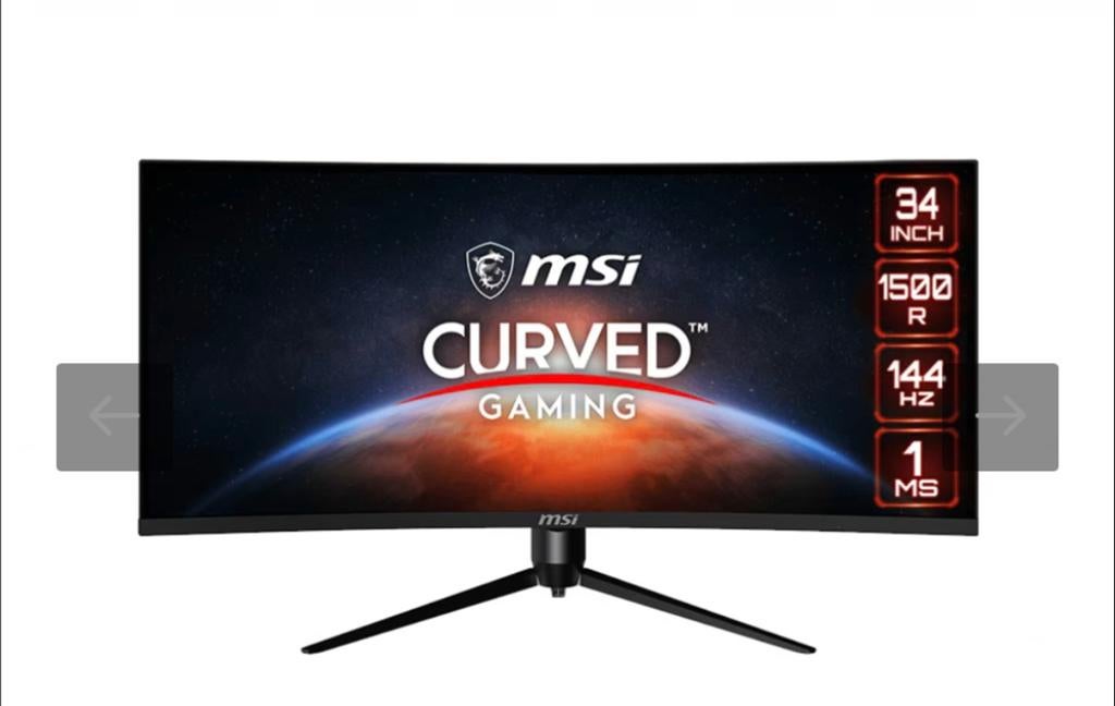 Msi 34qcrv, Audio, Tv en Foto, Televisies, Ophalen, Zo goed als nieuw