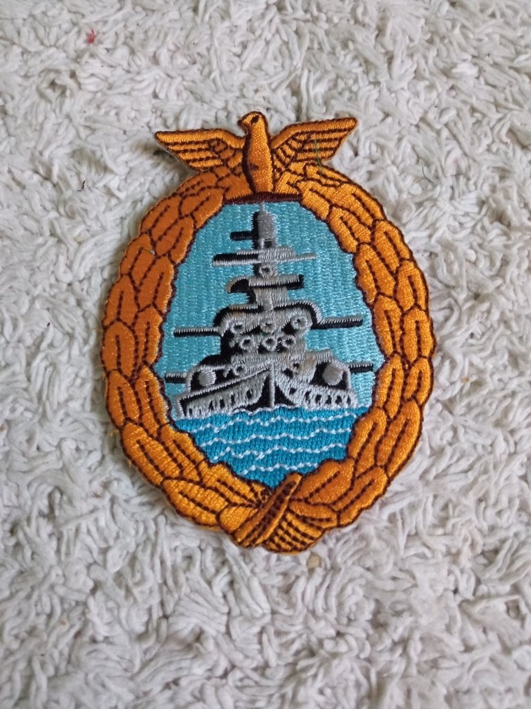 Duitse Militaria WW2: reproductie van de Duitse vlootpatch, Verzamelen, Verzenden, Marine, Lintje, Medaille of Wings