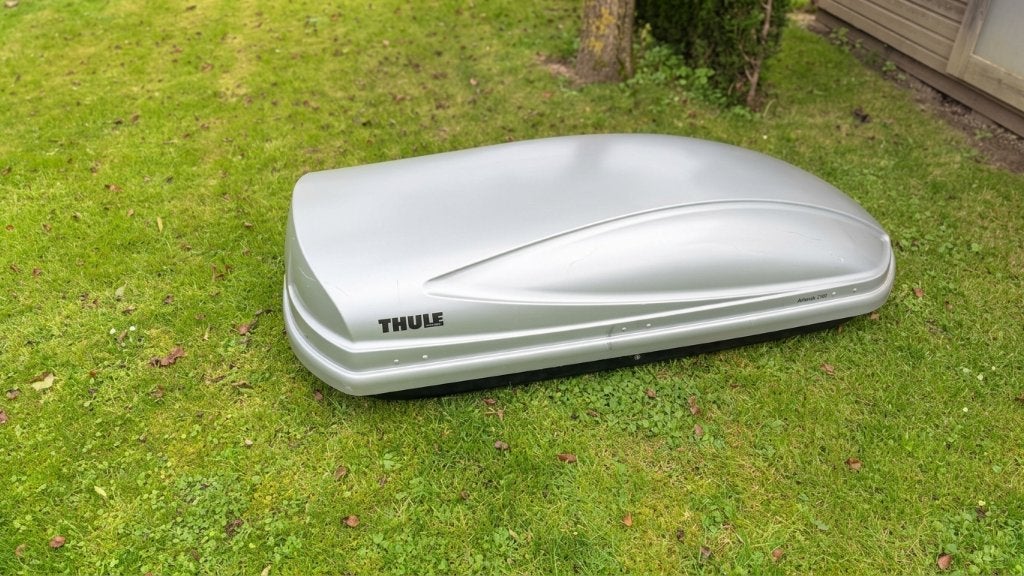 Thule Dakkoffer 440L + Dakdragers, Auto diversen, Ophalen, Gebruikt