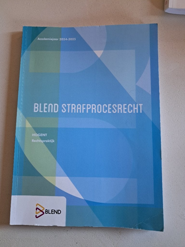 Handboek - Blend strafprocesrecht (rechtspraktijk) - nieuw!, Boeken, Studieboeken en Cursussen, Nieuw, Hogeschool, Ophalen of Verzenden