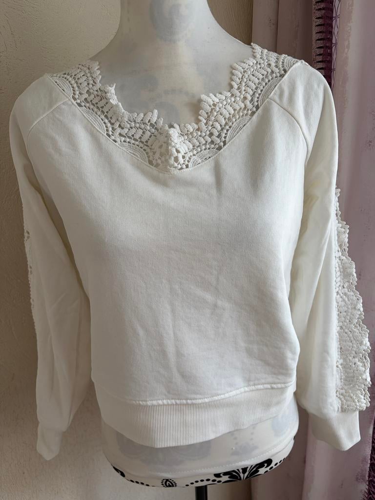 Pull RIVER ISLAND blanc  – Taille S  neuf, Enlèvement ou Envoi, Comme neuf, Blanc