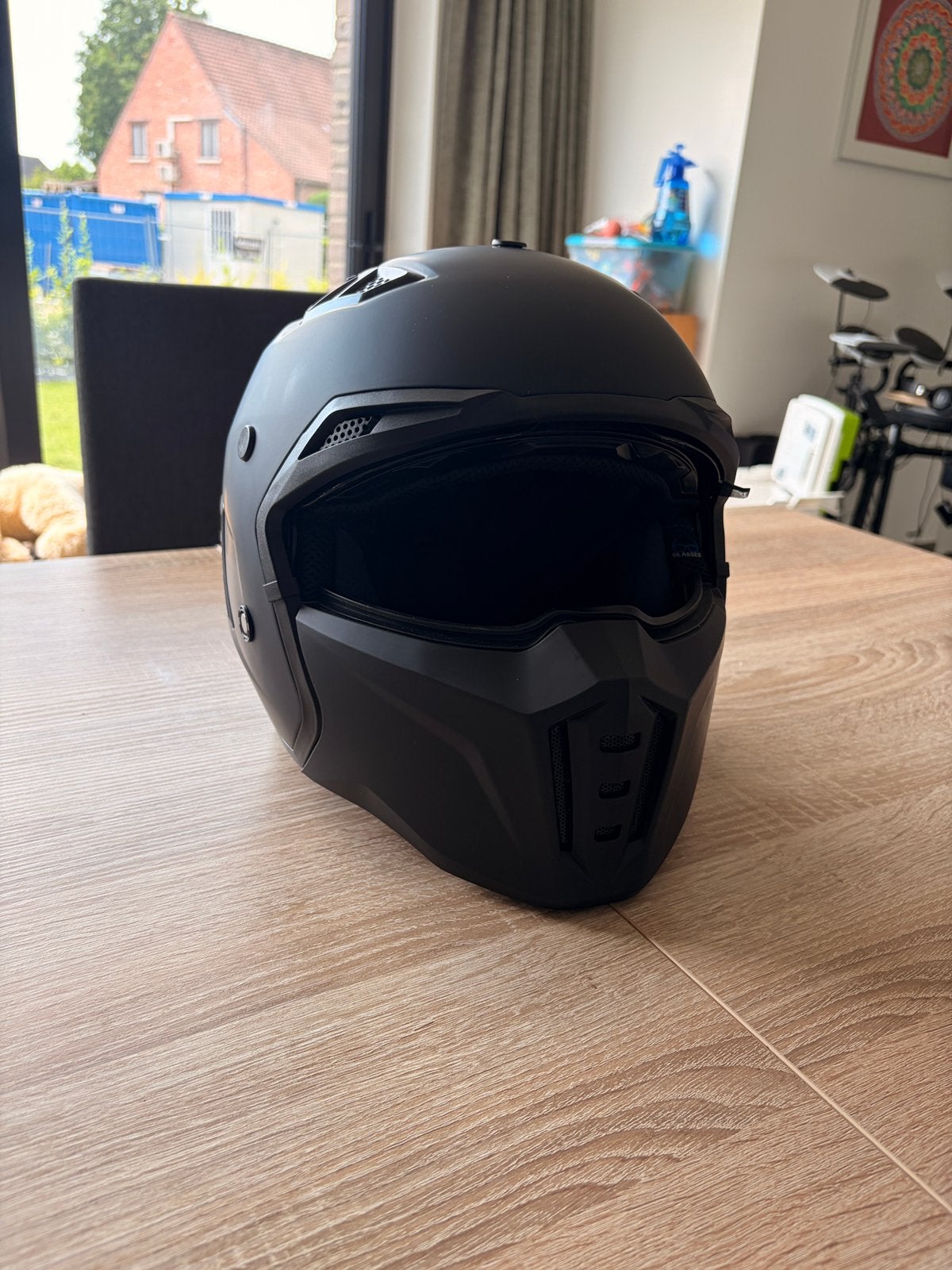 Scooterhelm met communicatiesysteem NIEUW, Vélos & Vélomoteurs, Casques de cyclomoteur, Neuf, Medium, Enlèvement