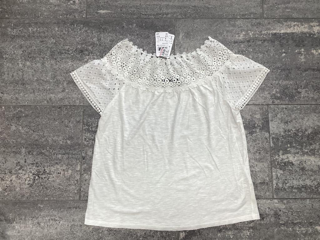Shirt Hallhuber M/L nieuw, Kleding | Dames, Maat 38/40 (M), Wit, Nieuw, Ophalen of Verzenden