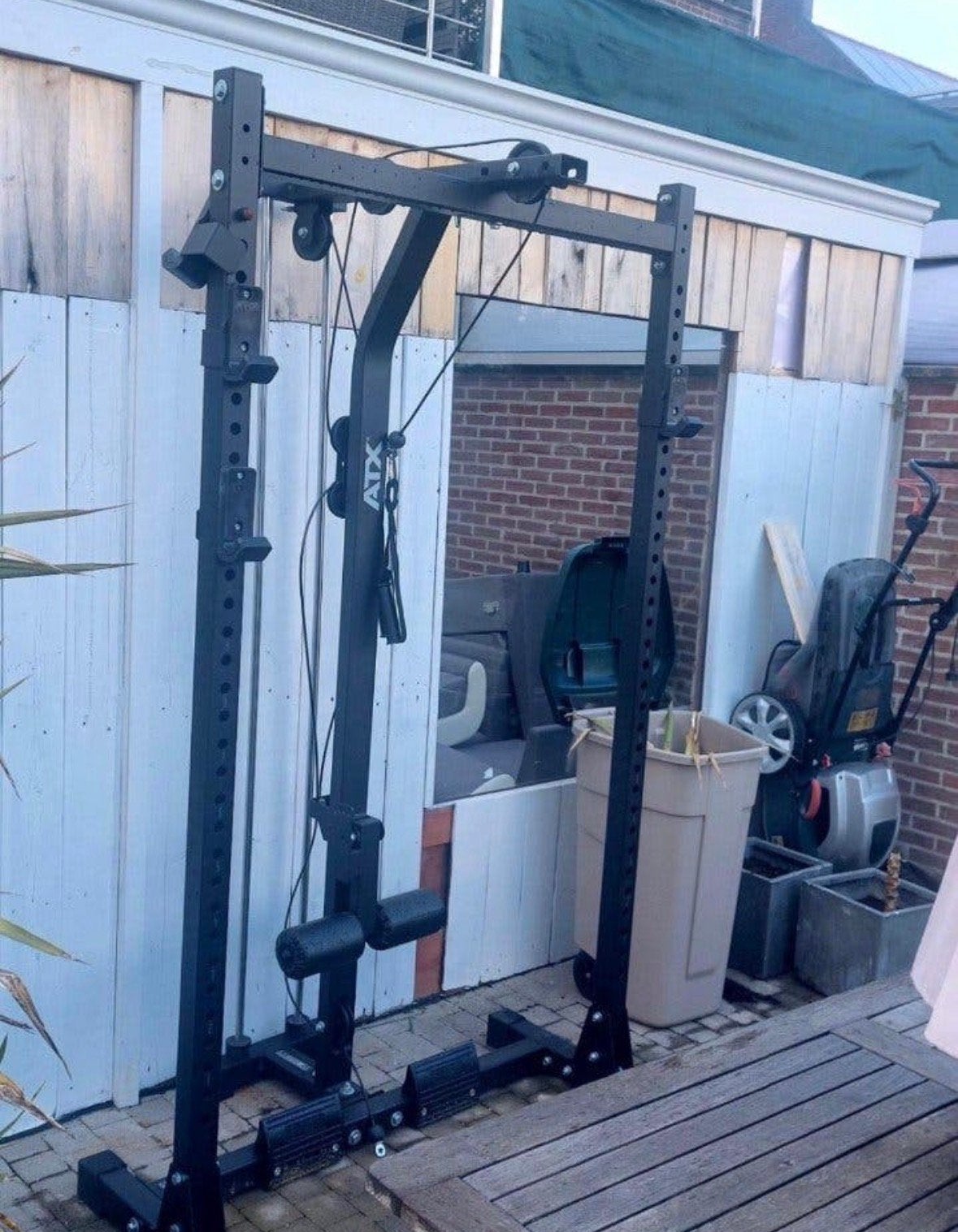 ATX halfrack + pulley + gewichtsblokken, Sport en Fitness, Fitnessmaterialen, Ophalen