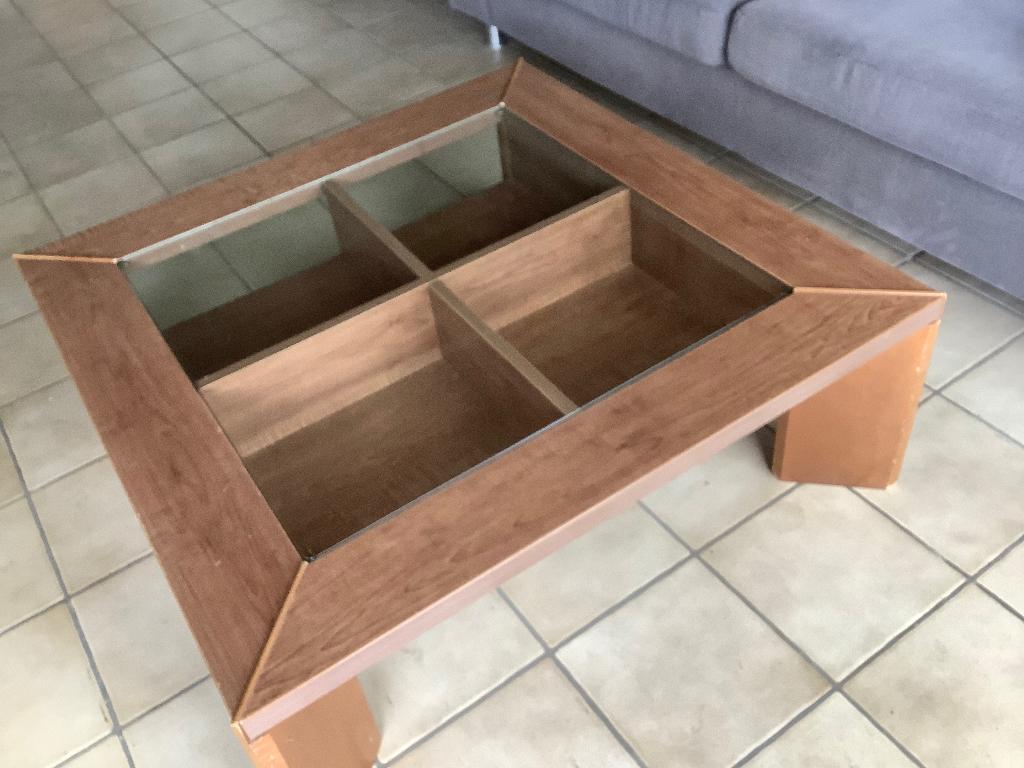 Salontafel, Huis en Inrichting, Tafels | Salontafels, Ophalen, Gebruikt, 50 tot 100 cm, Vierkant