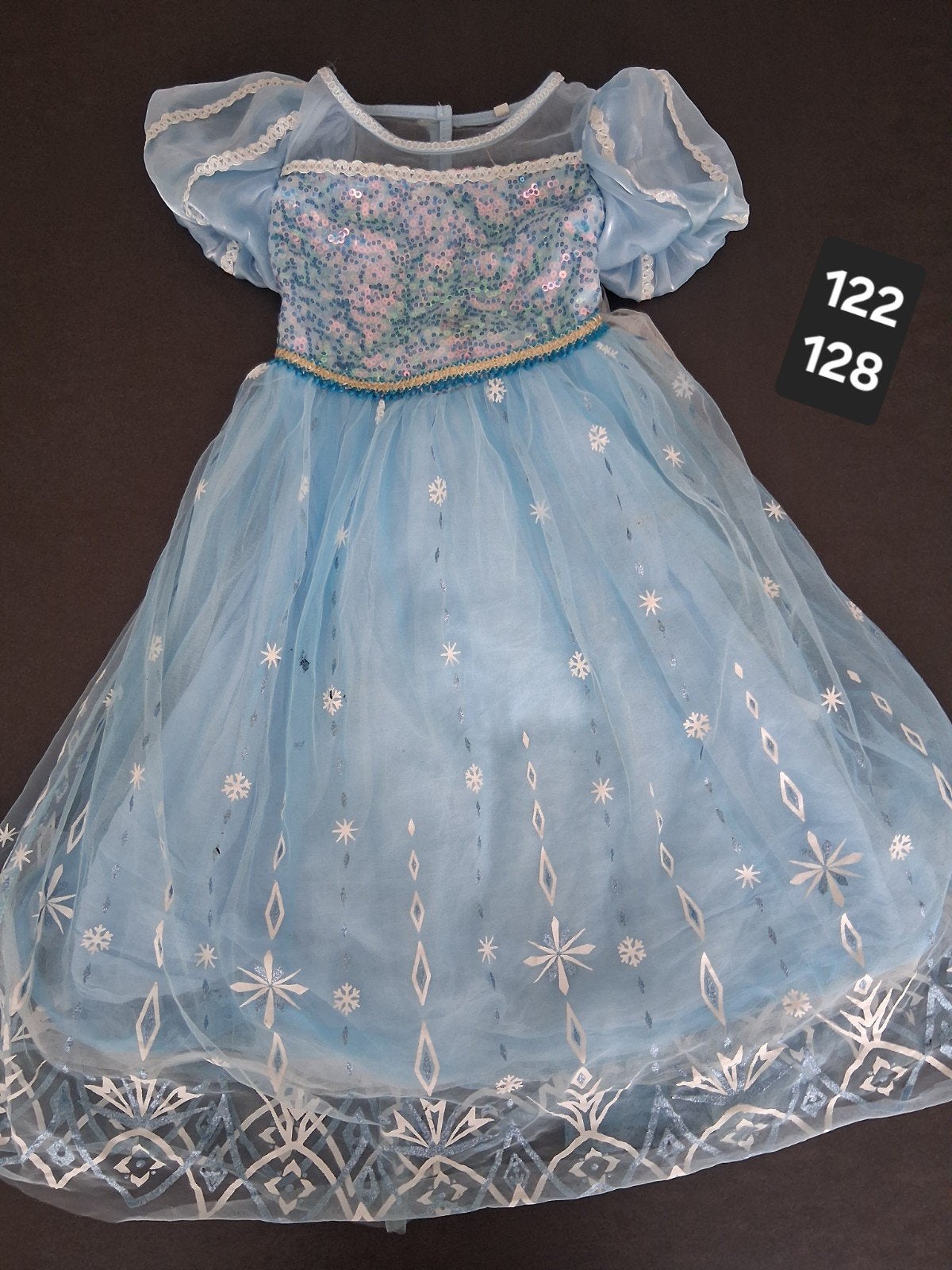 Verkleedkledij jurk prinses maat 122 128 Elsa Frozen, Ophalen of Verzenden