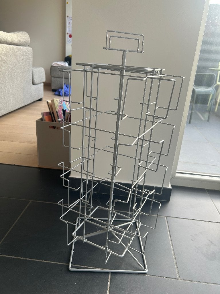Kaartenmolen toonbankmodel, Ophalen
