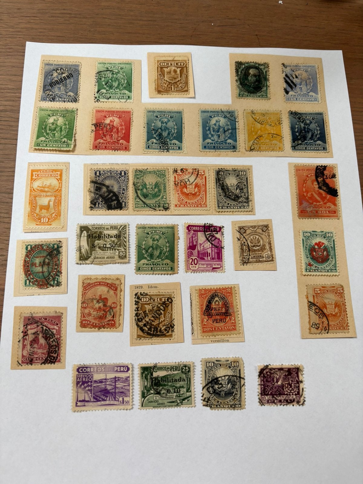 Oude postzegels Peru, Enlèvement ou Envoi