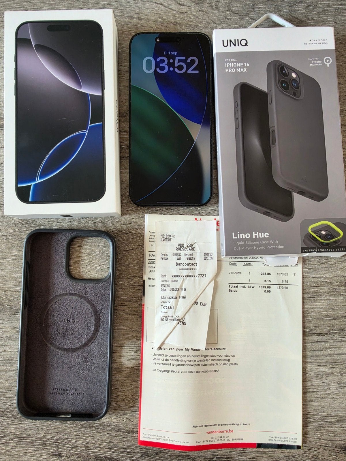 Iphone 16 Pro Max 256gb Garantie, Zwart, IPhone 16, Zo goed als nieuw, Zonder abonnement