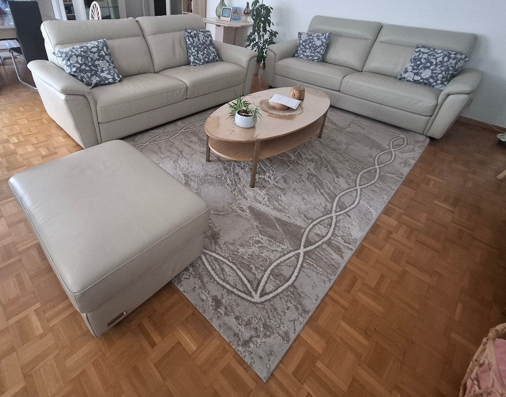 Salon, Maison & Meubles, Canapés | Salons, Cuir Macadamia, Banc droit, Enlèvement, Cuir
