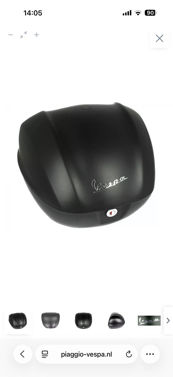 GEZOCHT! Vespa sprint topkoffer mat zwart (99/c), Ophalen, Zo goed als nieuw