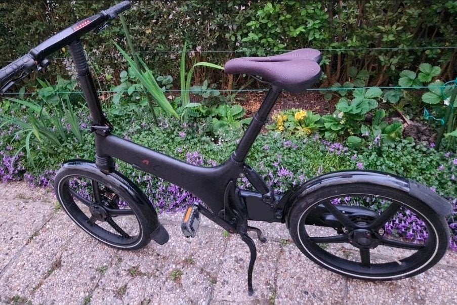 Opvouwbare elektrische fiets (Karbon Kinetics UK), Fietsen en Brommers, Ophalen, Totaal opvouwbaar, Schijfrem, 20 inch of meer
