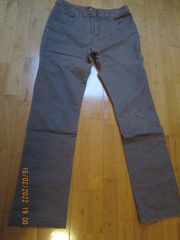 Pantalon brun « BIAGGINI » Taille haute, Taille 42, Comme neuf, Brun, Taille 42/44 (L), Biaggini