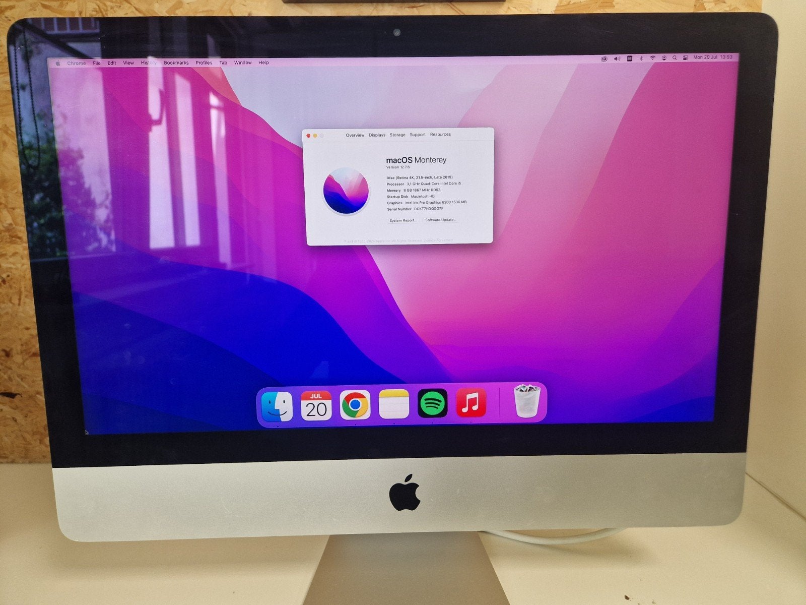iMac (Retina 4K, 21.5 -inch, Late 2015, 8 Gb, 1 TB), Computers en Software, Ophalen, Gebruikt, IMac, 1 TB