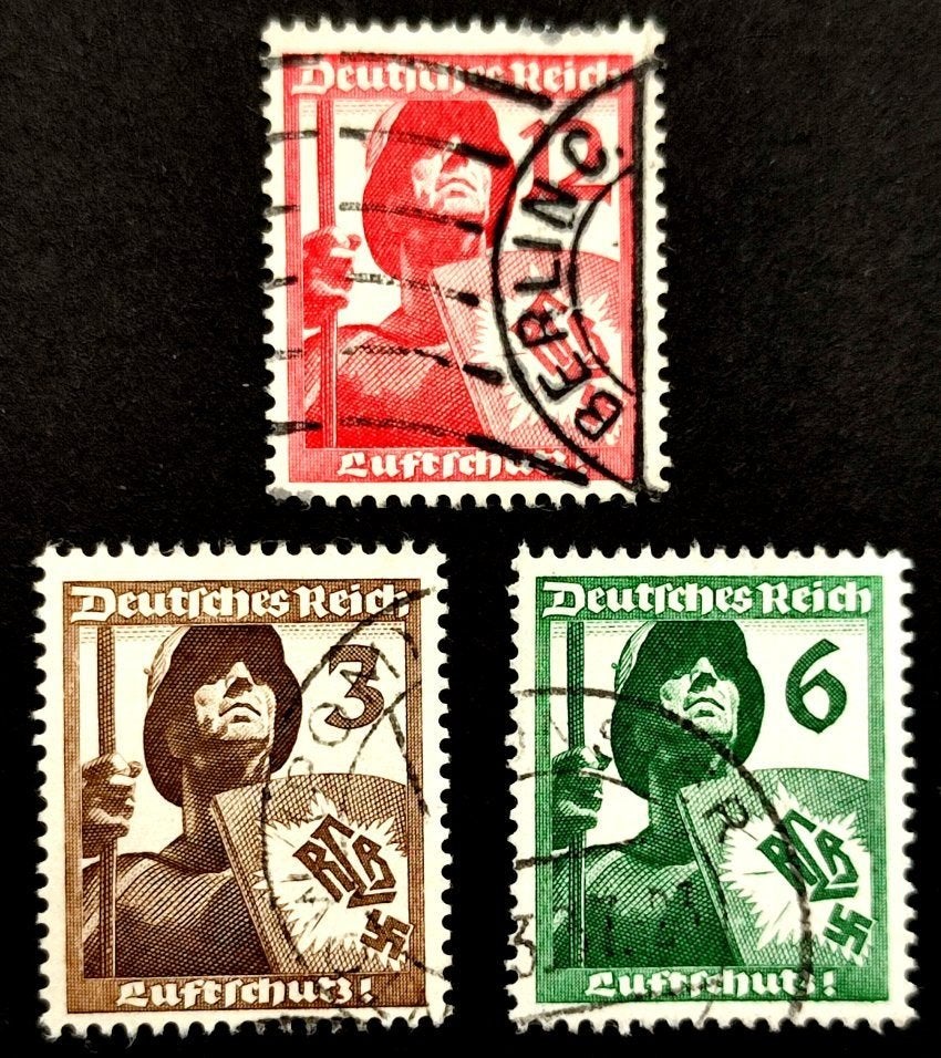 Deutsches Reich: Luftschutz 1937 COMPLEET, Ophalen of Verzenden, Overige periodes, Gestempeld