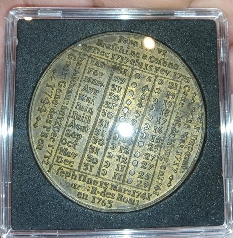 Médaille du calendrier Winckelmans 1776, erreur très rare, Envoi, Bronze, Monnaie en vrac