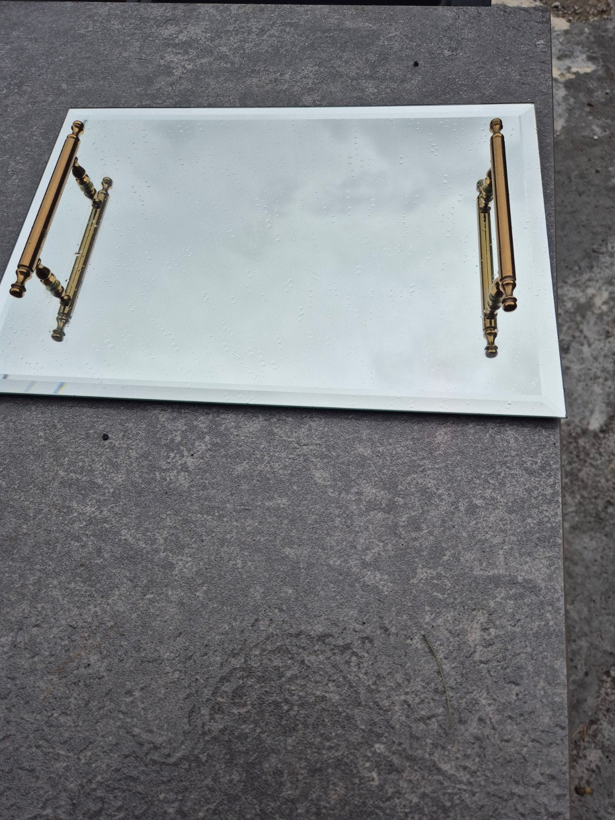 dienblad in glas, Ophalen, Met glasplaat, Glas, Dienblad